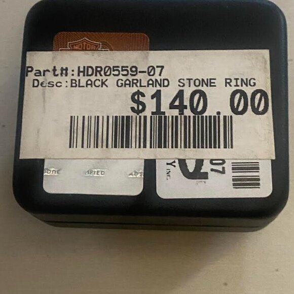 Harley Davidson Womens Sterling Silver Garland Stone Bar & Shield Ring 7 NWT‌ - Picture 5 of 5